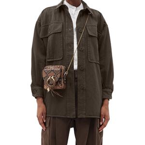 Nuovo Design personalizzato Oem girano verso il basso grandi tasche <span class=keywords><strong>con</strong></span> bottone frontale in cotone tinta unita top da <span class=keywords><strong>donna</strong></span> - Product Image 1