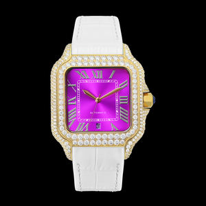 Montre de luxe en moissanite VVS, style arabe, entièrement sertie, testée au diamant, idéale comme cadeau, vente en gros directe usine - Product Image 5