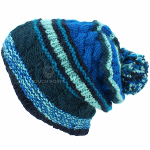Custom Wholesale Fisherman Logo Recycled Yarn Acrylic Warm Plain Winter Hat Unisex Sport Long Ribbed - Product Image 3