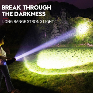 Potente luce da lavoro <span class=keywords><strong>a</strong></span> LED ad alta luminosità torcia <span class=keywords><strong>a</strong></span> lungo raggio da 600M proiettore ricaricabile USB proiettore impermeabile potente faretto - Product Image 4