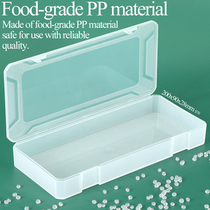 SUNSHING Bulk Frosted <b>Plastic</b> <b>Large</b> Tool <b>Box</b> Flip-Flop Pencil <b>Box</b> Multi-functional Organizer for Pencils, Pens, Office Supplies - Product Image 3