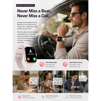 Montre connectée OLED carrée, étanche IP68, fonction d'appel, moniteur de fréquence cardiaque, tracker d'activité, bracelet en caoutchouc, unisexe