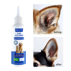 Logo personnalisé Toilettage pour animaux de compagnie 120ml réduit les odeurs Utilisation quotidienne Nettoyage sans alcool Soins pour animaux de compagnie Nettoyant pour oreilles pour chat et chien - Product Image 2