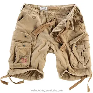 Custom multiple pockets utility bermuda vintage cargo shorts for men