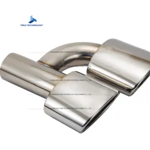 Stainless Steel Split Ellipse No.4 Car Exhaust Tip Tailpipe Exhaust For Benz W204-W212 Upgrade C63-E63