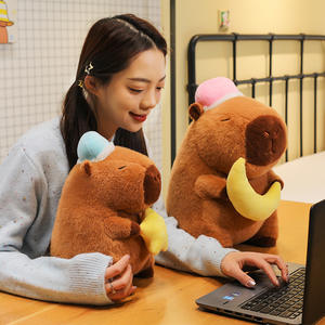 Luna stella pigiama capibara giocattoli di peluche cartone animato maggiore capibara peluche bambole animali imbottite Hydrochoerus Hydrochaeris gettare cuscino - Product Image 2