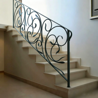 Traditionelle Eisen-Treppengeländer für Hotels und Villen, DIY-Installation, lackierbare Oberfläche, anpassbare Farbe, 5+ Jahre Haltbarkeit