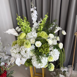 Fleurs de mariage, hydrangea vert artificiel de 70 cm, boule de fleurs pour décoration de mariage, décoration suspendue pour scène avec support <span class=keywords><strong>en</strong></span> métal robuste - Product Image 3