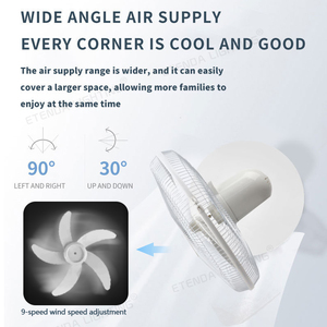 Ventilateur solaire sur pied de 16 pouces avec ampoule LED, rechargeable |   Fabricants de ventilateurs solaires en Chine GD956BT Ventilateur solaire sur pied de 16 pouces - Product Image 4