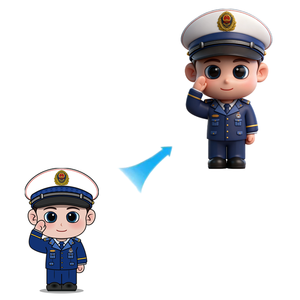 Nuevo Modelo de Personaje de <span class=keywords><strong>Anime</strong></span> en PVC, Estilo Q, <span class=keywords><strong>Bombero</strong></span>/Criminoso, Figura de Acción Personalizable, Unisex, China - Product Image 2