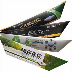 <strong>PVC</strong> Coated Rectangular Mattress Packaging <strong>Label</strong> Eco-friendly Custom Size Logo <strong>Label</strong> Fabric Printed <strong>Label</strong> - Product Image 1