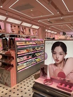 M & S High End Custom Made Pink LED-Beleuchtung Kosmetik vitrine für Store Interior Design und kunden spezifische Dekorations ideen