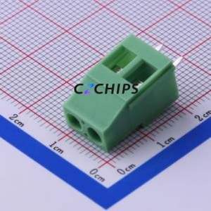KF129-5.08-2P Screw Terminal Block Through hole Component (THT),P=5.08mm Connector 1x2P 5.08mm Green Through Hole - Product Image 1