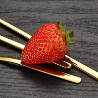 Mini cuillère dorée en acier inoxydable 304, design moderne, petite taille, pour desserts, miel, glaces, assaisonnements, fêtes, 10 cm, mini cuillère à café