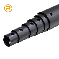 Tube télescopique en aluminium thermolaqué pour poteau de tente de camping, longueur réglable, taille personnalisée, vente en gros, approvisionnement en vrac.
