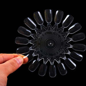 Tabla de colores <span class=keywords><strong>para</strong></span> uñas de forma redonda, 18 puntas, plantilla de rueda <span class=keywords><strong>para</strong></span> manicura, esmalte de Gel UV falso - Product Image 6
