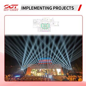 ไฟ LED 200W แบบเคลื่อนย้ายได้  หลอด LED สีขาว 7 สี + แสงสีขาว พร้อมเอฟเฟกต์ฮาล์ฟโทนและเอฟเฟกต์น้ำรุ้ง สำหรับดิสโก้ บาร์ คลับ - Product Image 5