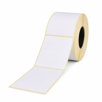Etiqueta Autoadhesiva de Papel Sintético PET, Impresa Personalizada, Resistente a Bajas Temperaturas, Etiqueta de Código de Barras para Impresora Industrial