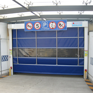 Porte commerciale moderne à <span class=keywords><strong>action</strong></span> rapide automatique pour entrepôt industriel porte de quai empilable porte en PVC à grande vitesse - Product Image 4