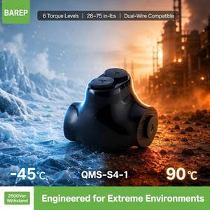 Conector Multi-Tap BAREP QMS-S4-1 con Certificación UL y <span class=keywords><strong>CSA</strong></span>, 4-14 AWG Cu/<span class=keywords><strong>Al</strong></span>, 600V, PVC Negro, Cableado de Panel de Doble Cara - Product Image 6