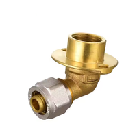 Raccords à compression en laiton forgé 1/2'' BSP BSPT pour tuyaux de gaz PEX, coude femelle, marque JUNYI, modèle B227, garantie 3 ans