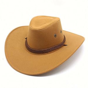 Sombrero Vaquero Unisex de Gamuza Barato al por Mayor, Sombrero de Sol de Moda con Ala Ancha para Deportes al Aire Libre, Viajes, Equitación, Hombres - Product Image 2