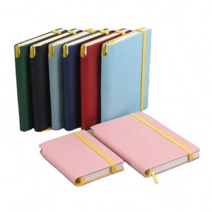 Wholesale A6 Leather Cover Portable Notebooks & <b>Diaries</b> for Gift Use Customizable 100 Inner Sheets - Product Image 1
