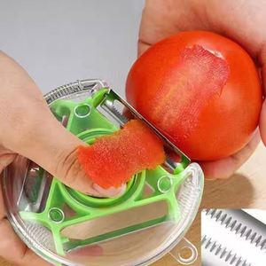 Outil de cuisine multifonction 3-en-1 en acier inoxydable, éplucheur de pommes de terre et coupe-légumes et fruits, très vendu - Product Image 1
