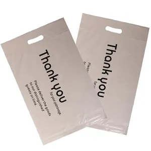 Custom Thank You Postal Shipping Poly Handle Mailers Nude Packaging Bags Shipping Thanks For Your Order