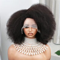 Perruque frontale HD sans colle en cheveux humains vierges bruts à cuticules alignées, style Afro Kinky Curly Bob, pour usage quotidien