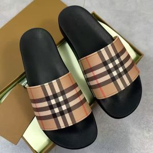 Pantuflas de Diseñador con Patrón a Cuadros de Alta Calidad para Hombre, Sandalias de Playa para Exteriores, Zapatos Casuales para Caminar con Suela Gruesa y Plana - Product Image 2