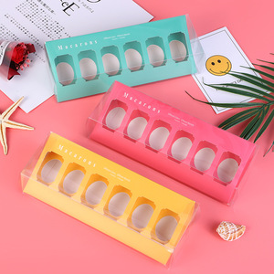 IMEE luxe français Macaron boîte emballage <span class=keywords><strong>Triangle</strong></span> 6 pièces Macaron boîte blanc gâteau pâtisserie papier noël boîte à bonbons affichage - Product Image 5