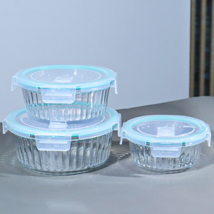 Thủy Tinh Thực Phẩm Lưu Trữ Container Cao Borosilicate Hộ Gia Đình Tươi Giữ Chịu Nhiệt Thủy Tinh Bát Bộ - Product Image 4