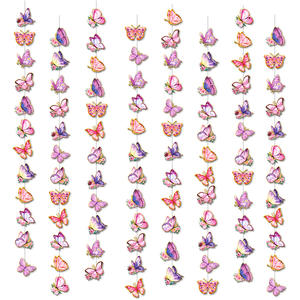 Hermosas decoraciones <span class=keywords><strong>de</strong></span> cuerda <span class=keywords><strong>de</strong></span> mariposa, tiras colgantes <span class=keywords><strong>de</strong></span> Latte coloridas, pincho <span class=keywords><strong>de</strong></span> fiesta, costura, mariposa decorativa - Product Image 1