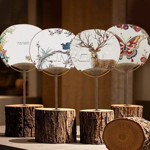 Abanicos de Mano Personalizables de Japón, Favores de Boda, Regalos para Invitados, Abanico Redondo con Logotipo Impreso de Arte Personalizado OEM - Product Image 5