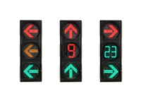 Feux de signalisation LED verts, rouges, jaunes et en matériau PC, alimentés par énergie solaire et secteur, avec affichage optionnel du contenu, pour panneau de commande de circulation