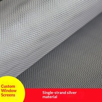 Tissu en maille grillagée invisible anti-moustiques et anti-insectes en gros, 100 % acrylique, tissu épais pour rideaux de fenêtre et de porte