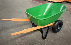 <span class=keywords><strong>Brouette</strong></span> de chantier industrielle robuste 6CBF avec plateau en poly plastique, manche en <span class=keywords><strong>bois</strong></span>, <span class=keywords><strong>2</strong></span> <span class=keywords><strong>roues</strong></span>, provenant d'une usine OEM - Product Image 3