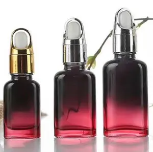 Vente en gros 10ml 20ml 30ml 50ml flacon compte-gouttes en verre pour soins de la peau de luxe/bouteille en verre d'emballage d'huile cosmétique