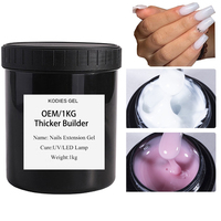 Vernis à ongles acrylique de construction de qualité pour les salons de manucure et les studios, extension de gel UV dur, 1kg