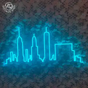 Mô hình thành phố tùy chỉnh led Flex Neon dấu hiệu 3D tùy chỉnh kinh doanh xây dựng Led Neon thư 12 DC Acrylic Board Led Neon ánh sáng