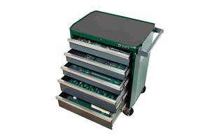 SATA 5-Drawer Heavy-Duty Rolling Storage <b>Cabinet</b> with <b>Wheels</b> Green 1 Year Warranty Customizable OBM/ODM for Automotive Repair - Product Image 4