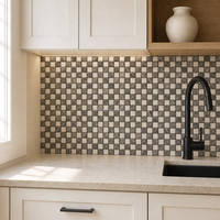 Carreaux de mosaïque en marbre, damier moderne, antidérapants et résistants à l'usure, conception de parquet en pierre pour les sols et les murs de la salle de douche de l'hôtel