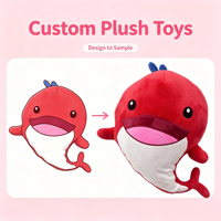 Coussin en peluche personnalisé en forme de baleine, jouet en peluche super doux pour enfants, idéal pour anniversaire, décoration intérieure, cadeau promotionnel