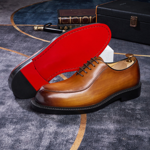 Soldes Flash Chaussures Homme Style Luxe Oxford en Cuir Véritable Semelle <span class=keywords><strong>Rouge</strong></span> Tendance pour Mariage et Affaires - Product Image 2