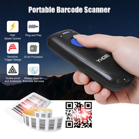 Lector de código Qr 2D de mano Mini, escáner de código de barras de bolsillo inalámbrico con Bluetooth con base de carga, 1 unidad