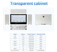 Gabinete de Pantalla LCD Transparente con Clasificación IP65 de 10.1-32 Pulgadas con Animación y 3D para Publicidad Interior/Exterior