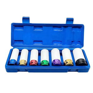 8 pièces 1/2 pouces douille d'impact pour mécanique desserrer les écrous <span class=keywords><strong>de</strong></span> roue métrique douille d'impact ensemble d'outils - Product Image 2