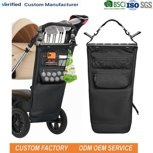 Organizer da Golf Pieghevole per Passeggino: Borsa da Golf con Tasche Laterali, Tracolla e Gancio per Asciugamano e Guanti - Product Image 1