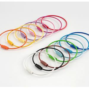 Llaveros de alambre de acero pintados de colores, redondos, hechos a mano, accesorios decorativos para colgantes DIY con tornillos giratorios - Product Image 2